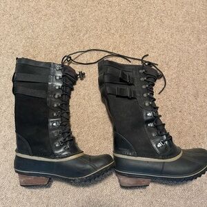 Sorel tall lace up boots